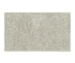 Mohawk Foliage Sage Embossed Floral Bath Rug