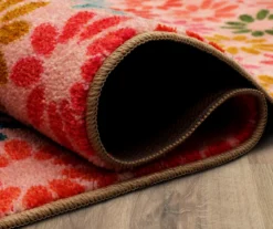 Enchanted Floral Pink & Multi-Color Area Rug, (5' X 8') -Carpet Promotion 810599707 A8 5