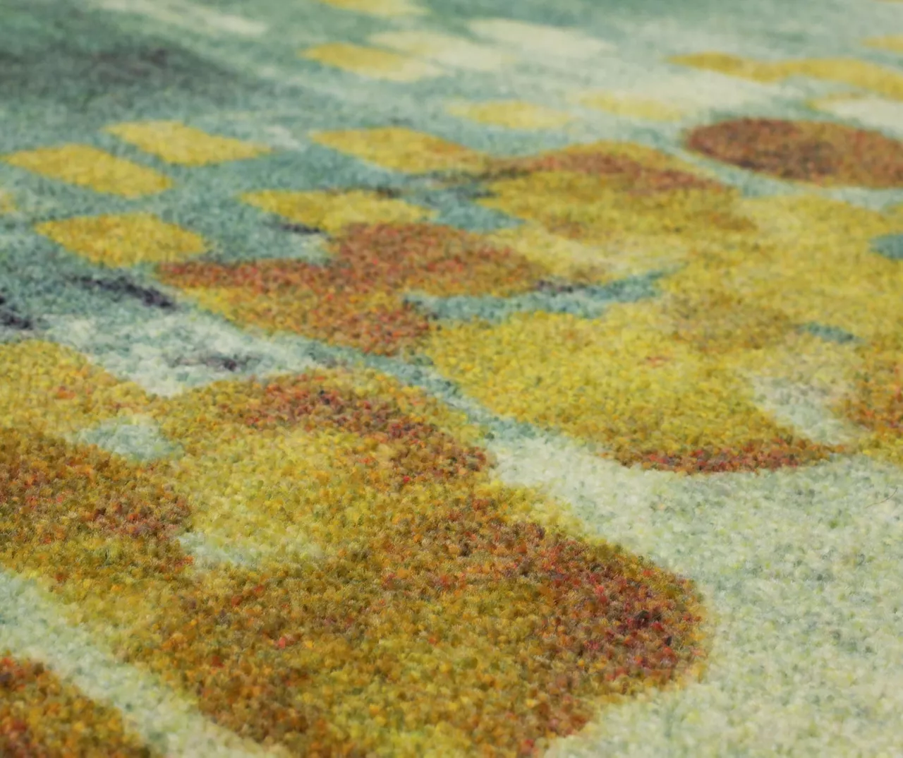 Dancing Stars Green & Blue Abstract Area Rug, (2' X 3') 5 Dancing Stars Green & Blue Abstract Area Rug, (2' X 3') - Image 5