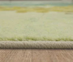 Dancing Stars Green & Blue Abstract Area Rug, (2' X 3') 12 Dancing Stars Green & Blue Abstract Area Rug, (2' X 3') -Carpet Promotion 810599710 A8 4