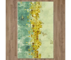 Dancing Stars Green & Blue Abstract Area Rug, (4' X 6') 10 Dancing Stars Green & Blue Abstract Area Rug, (4' X 6') -Carpet Promotion 810599713 A0 2