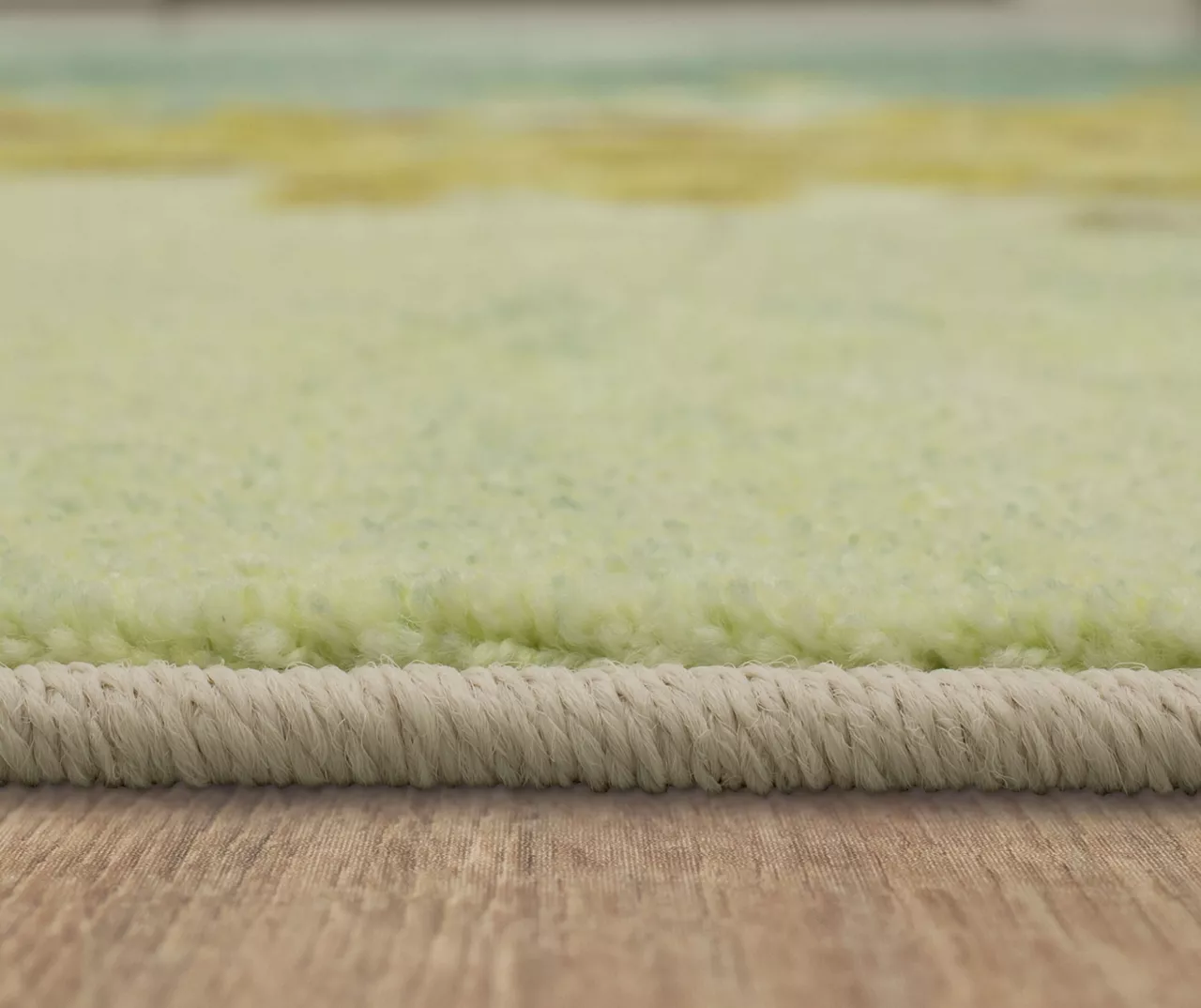 Dancing Stars Green & Blue Abstract Area Rug, (4' X 6') 6 Dancing Stars Green & Blue Abstract Area Rug, (4' X 6') - Image 6