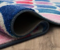 Mohawk Blue & Pink Mermaid Scales Area Rug -Carpet Promotion 810599718 A8 5 1