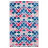 Blue & Pink Mermaid Scales Area Rug, (5' X 8')