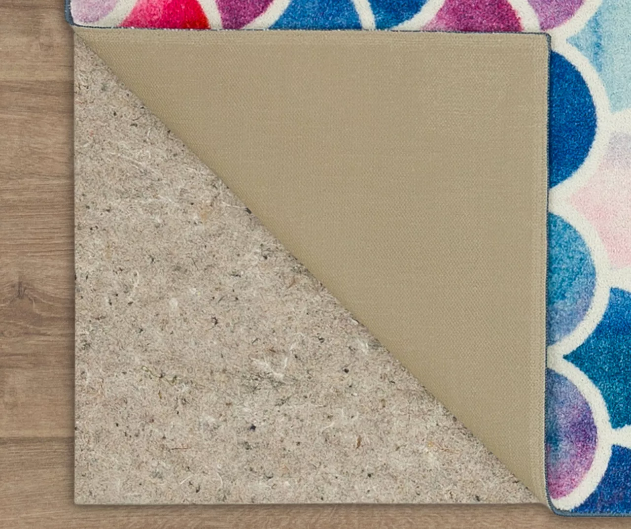 Blue & Pink Mermaid Scales Area Rug, (5' X 8') 4 Blue & Pink Mermaid Scales Area Rug, (5' X 8') - Image 4