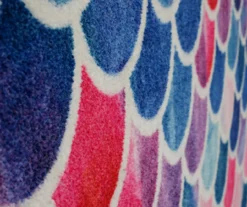 Blue & Pink Mermaid Scales Area Rug, (5' X 8') 13 Blue & Pink Mermaid Scales Area Rug, (5' X 8') -Carpet Promotion 810599719 A8 3 1