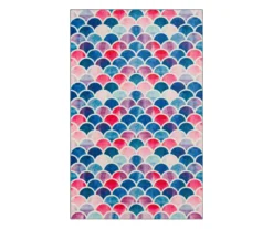Mohawk Blue & Pink Mermaid Scales Area Rug -Carpet Promotion 810599720 A0 1