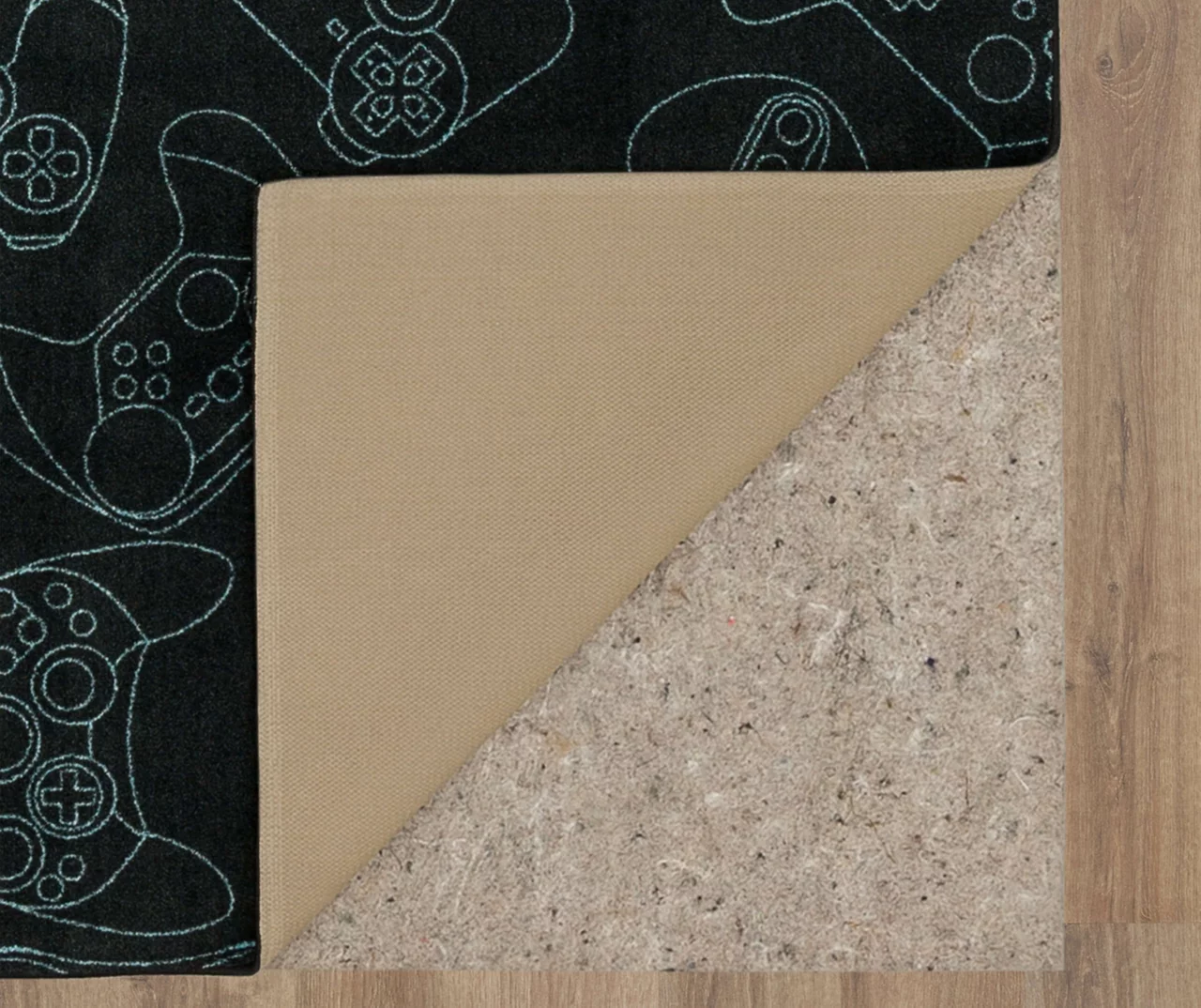 In Control Black & Teal Area Rug, (5' X 8') 3 In Control Black & Teal Area Rug, (5' X 8') - Image 3