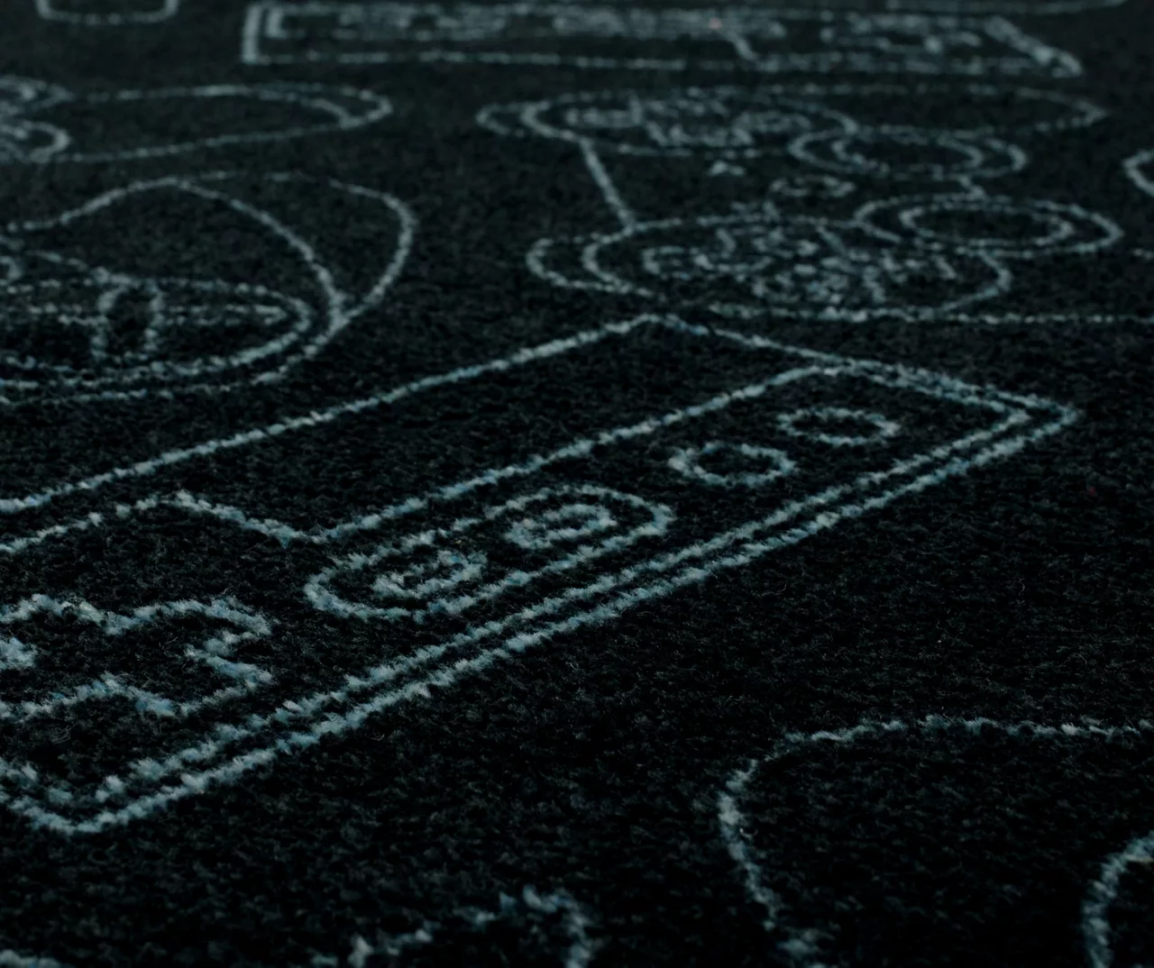 In Control Black & Teal Area Rug, (5' X 8') 5 In Control Black & Teal Area Rug, (5' X 8') - Image 5