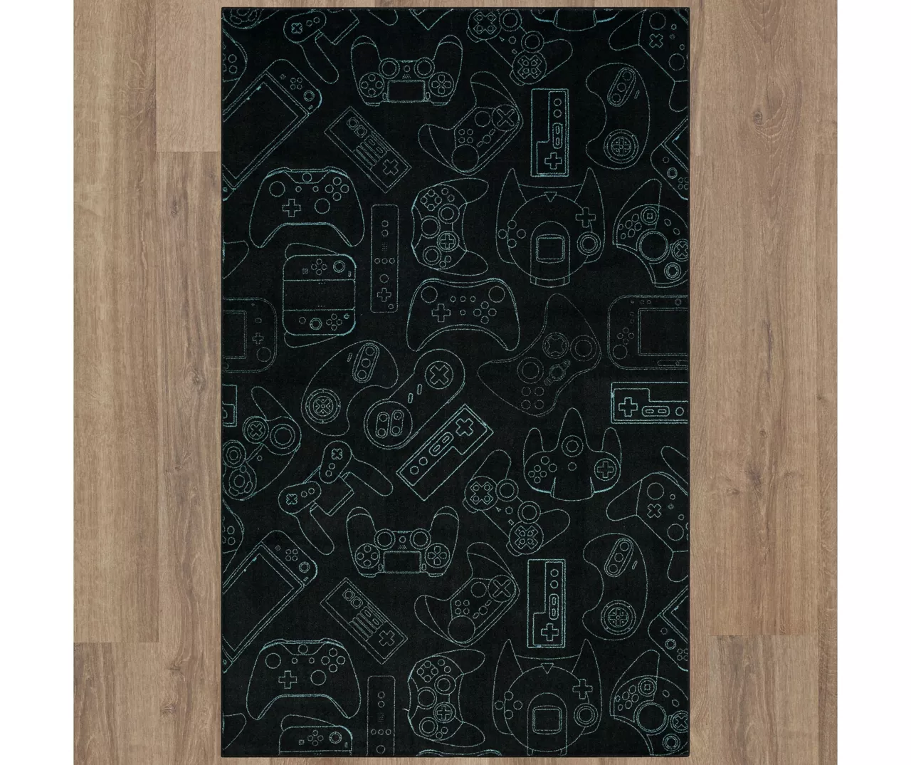 In Control Black & Teal Area Rug, (8' X 10') 4 In Control Black & Teal Area Rug, (8' X 10') - Image 4