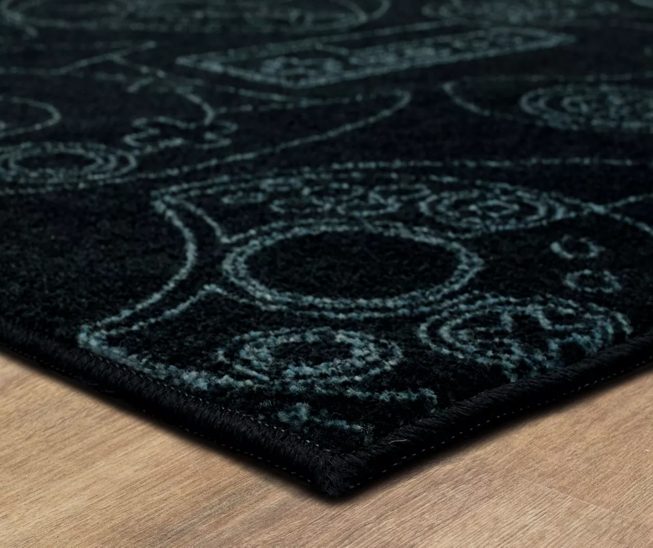 In Control Black & Teal Area Rug, (8' X 10') 2 In Control Black & Teal Area Rug, (8' X 10') - Image 2