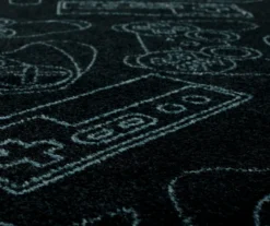 In Control Black & Teal Area Rug, (8' X 10') 11 In Control Black & Teal Area Rug, (8' X 10') -Carpet Promotion 810599723 A8 3