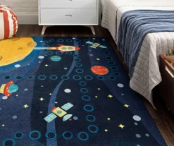 Navy & Yellow Space Rocket Play Area Rug, (5' X 8') 16 Navy & Yellow Space Rocket Play Area Rug, (5' X 8') -Carpet Promotion 810599736 A0 4