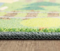 Green & Blue Train Tracks Play Area Rug, (5' X 8') -Carpet Promotion 810599739 A8 4