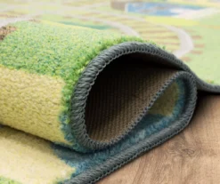 Green & Blue Train Tracks Play Area Rug, (5' X 8') -Carpet Promotion 810599739 A8 5