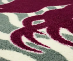 Majestic Unicorn Green & Purple Wavy Stripe Area Rug, (5' X 8') -Carpet Promotion 810599747 A8 3