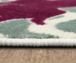 Majestic Unicorn Green & Purple Wavy Stripe Area Rug, (5' X 8') -Carpet Promotion 810599747 A8 4