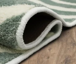 Majestic Unicorn Green & Purple Wavy Stripe Area Rug, (5' X 8') -Carpet Promotion 810599747 A8 5