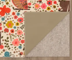 Enchanted Forest Beige & Coral Area Rug, (5' X 8') -Carpet Promotion 810599751 A8 2 1