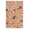 Enchanted Forest Beige & Coral Area Rug, (8' X 10')