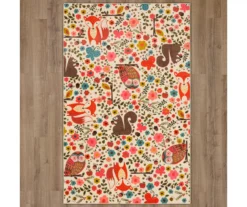 Mohawk Enchanted Forest Beige & Coral Area Rug -Carpet Promotion 810599752 A0 2