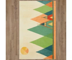 Southwest Tent Green & Teal Area Rug, (5' X 8') -Carpet Promotion 810599754 A0 2