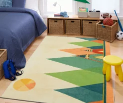 Southwest Tent Green & Teal Area Rug, (5' X 8') -Carpet Promotion 810599754 A0 3