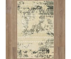 Prale Beige & Black Geometric Area Rug, (5' X 8') -Carpet Promotion 810599759 A0 2