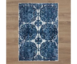 Portgate Cream & Blue Medallion Area Rug, (2' X 3') -Carpet Promotion 810599762 A0 2