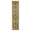 Silvie Cream & Multi-Color Ornamental Area Rug, (2.5' X 10')