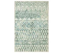 Mohawk Prale Cream & Blue Geometric Area Rug