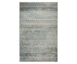 Mohawk Prale Cream & Blue Geometric Area Rug -Carpet Promotion 810599777 A0 1