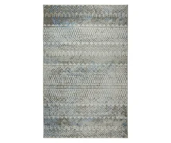 Mohawk Prale Cream & Blue Geometric Area Rug -Carpet Promotion 810599779 A0 1 1