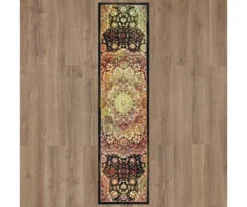 Mohawk Joliet Sunset & Black Floral Mandala Area Rug -Carpet Promotion 810599780 A0 2 1
