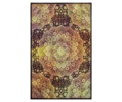 Mohawk Joliet Sunset & Black Floral Mandala Area Rug -Carpet Promotion 810599786 A0 1