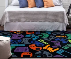 Mohawk In Control Black & Multi-Color Game Controllers Area Rug -Carpet Promotion 810599792 A0 3 1