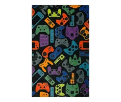 Mohawk In Control Black & Multi-Color Game Controllers Area Rug -Carpet Promotion 810599793 A0 1 1