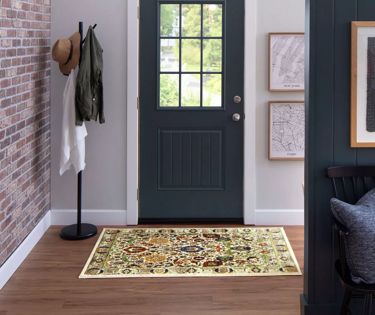 Silvie Cream & Multi-Color Ornamental Area Rug, (3' X 5') 6 Silvie Cream & Multi-Color Ornamental Area Rug, (3' X 5') - Image 6