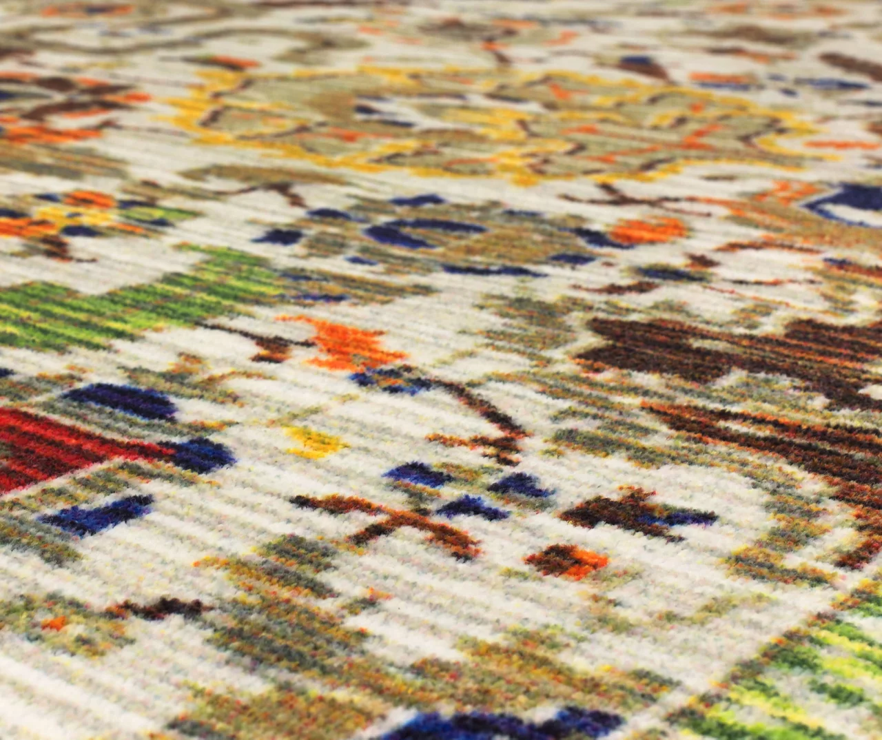 Silvie Cream & Multi-Color Ornamental Area Rug, (3' X 5') 5 Silvie Cream & Multi-Color Ornamental Area Rug, (3' X 5') - Image 5