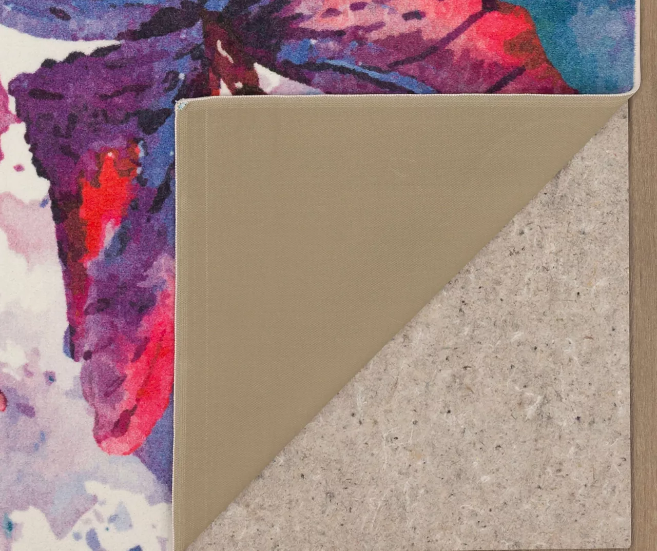 Purple & Pink Watercolor Butterfly Area Rug, (8' X 10') 3 Purple & Pink Watercolor Butterfly Area Rug, (8' X 10') - Image 3