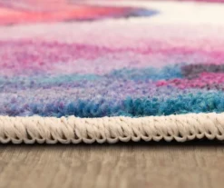 Purple & Pink Watercolor Butterfly Area Rug, (8' X 10') 10 Purple & Pink Watercolor Butterfly Area Rug, (8' X 10') -Carpet Promotion 810599825 A8 4