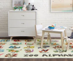 Mohawk Beige & Multi-Color Alphabet Zoo Area Rug -Carpet Promotion 810599826 A0 3