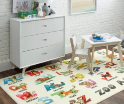 Beige & Multi-Color Alphabet Zoo Area Rug, (5' X 8') -Carpet Promotion 810599827 A0 4 1