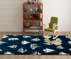 Mohawk Navy & Beige Sailboats Area Rug -Carpet Promotion 810599834 A0 3