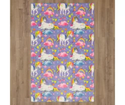 Unicorn Wish Purple Multi-Color Area Rug, (5' X 8') -Carpet Promotion 810599837 A0 2