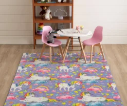 Unicorn Wish Purple Multi-Color Area Rug, (5' X 8') -Carpet Promotion 810599837 A0 3