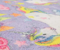 Unicorn Wish Purple Multi-Color Area Rug, (5' X 8') -Carpet Promotion 810599837 A8 3