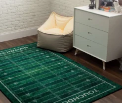Green Football Yards Area Rug, (5' X 8') 15 Green Football Yards Area Rug, (5' X 8') -Carpet Promotion 810599844 A0 4 1