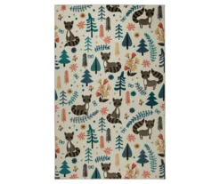 Mohawk Cream & Multi-Color Woodland Raccoon Area Rug 15 Mohawk Cream & Multi-Color Woodland Raccoon Area Rug -Carpet Promotion 810599846 A0 1