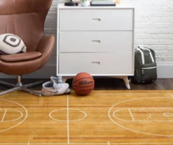 Mohawk Brown & White Basketball Court Area Rug -Carpet Promotion 810599847 A0 3